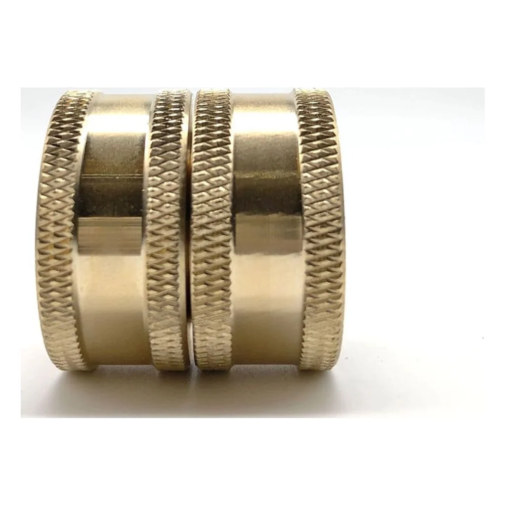 Brass Two-way Internal Thread Connector Garden Hose Adapter 3/4 Brass Connector Sprinkle And Play Mat Hose Sprinkler Walking Sprinklers for Yard Water Timer for Kids Automatic Sprinkler *6PCS