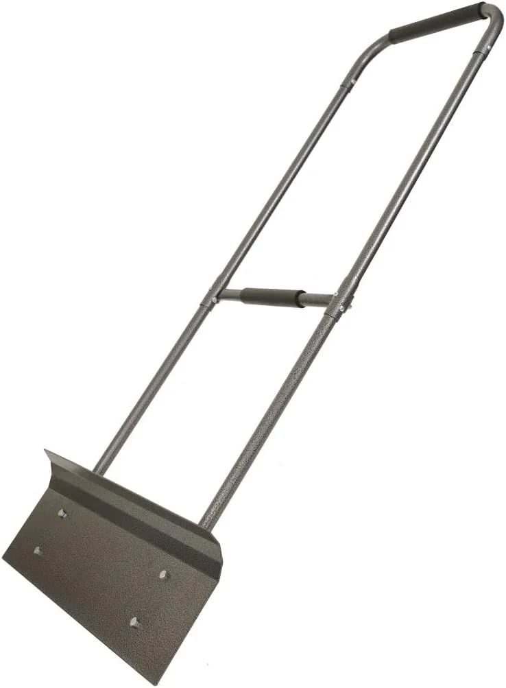 Snow Plow Push Shovel - Heavy-Duty Shovel For Snow - Efficient Snow Removal Tool - Ergonomic Design, Powder-Coated Steel For Long-Lasting Performance - 24