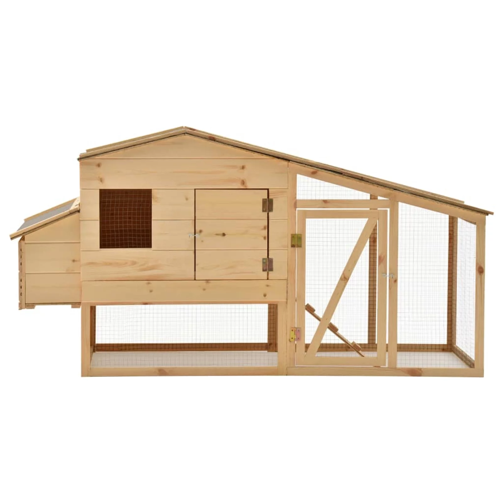 Carevas Chicken Cage Solid Pine Wood 70.1