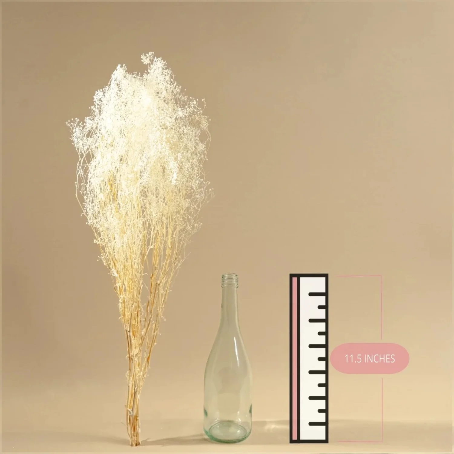 Raw Sola Wood Flowers - Centerpiece/Vase/Pot/Bouquet Fillers - -Baby's Breath (White)