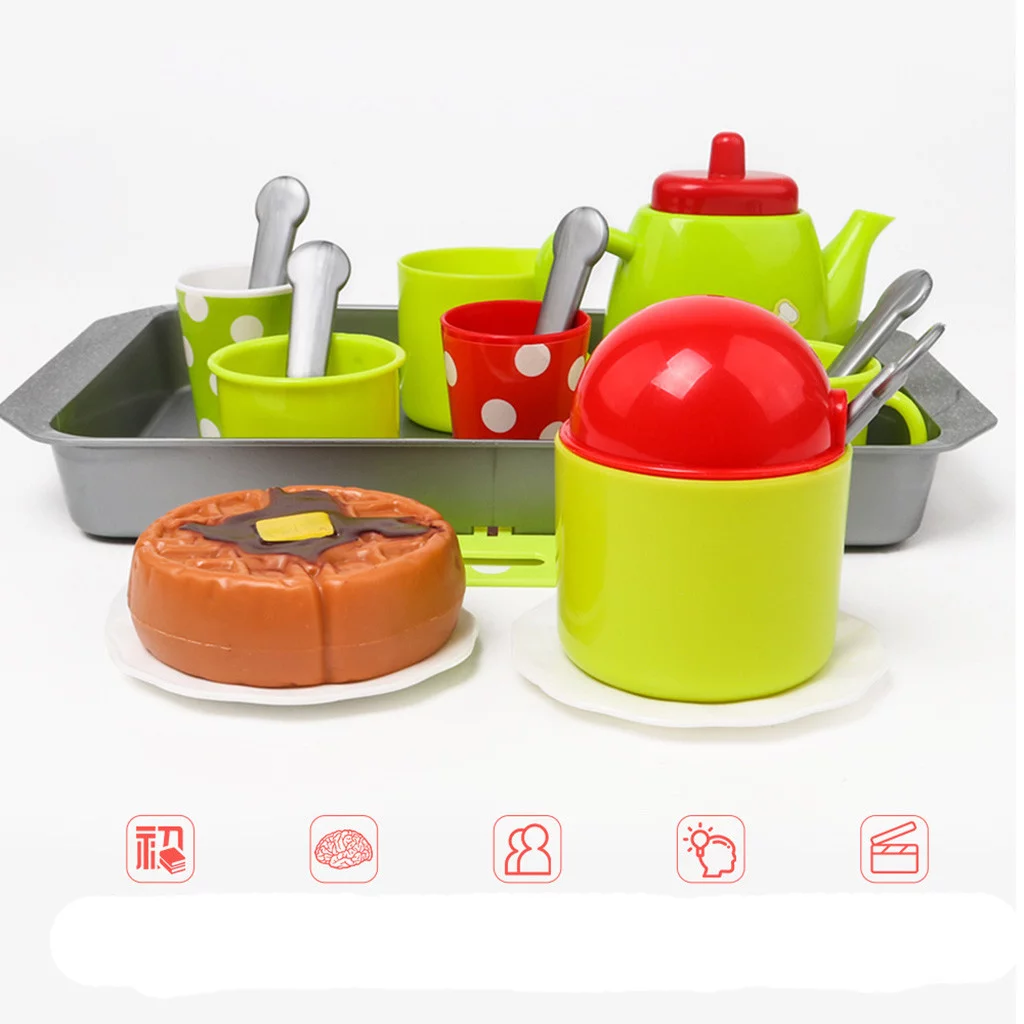 WalGRHFR Outdoor Toys for 1 Year Old Boy Montessori Pretend Play Tea Set ing Cookware Playset indoor Toys for Kid Educational