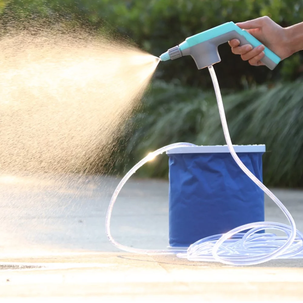 Andoer Electric Sprinkler for Plants and Cars, Automatic High Pressure Watering Pump Sprayer, Rechargeable Garden Watering Tool