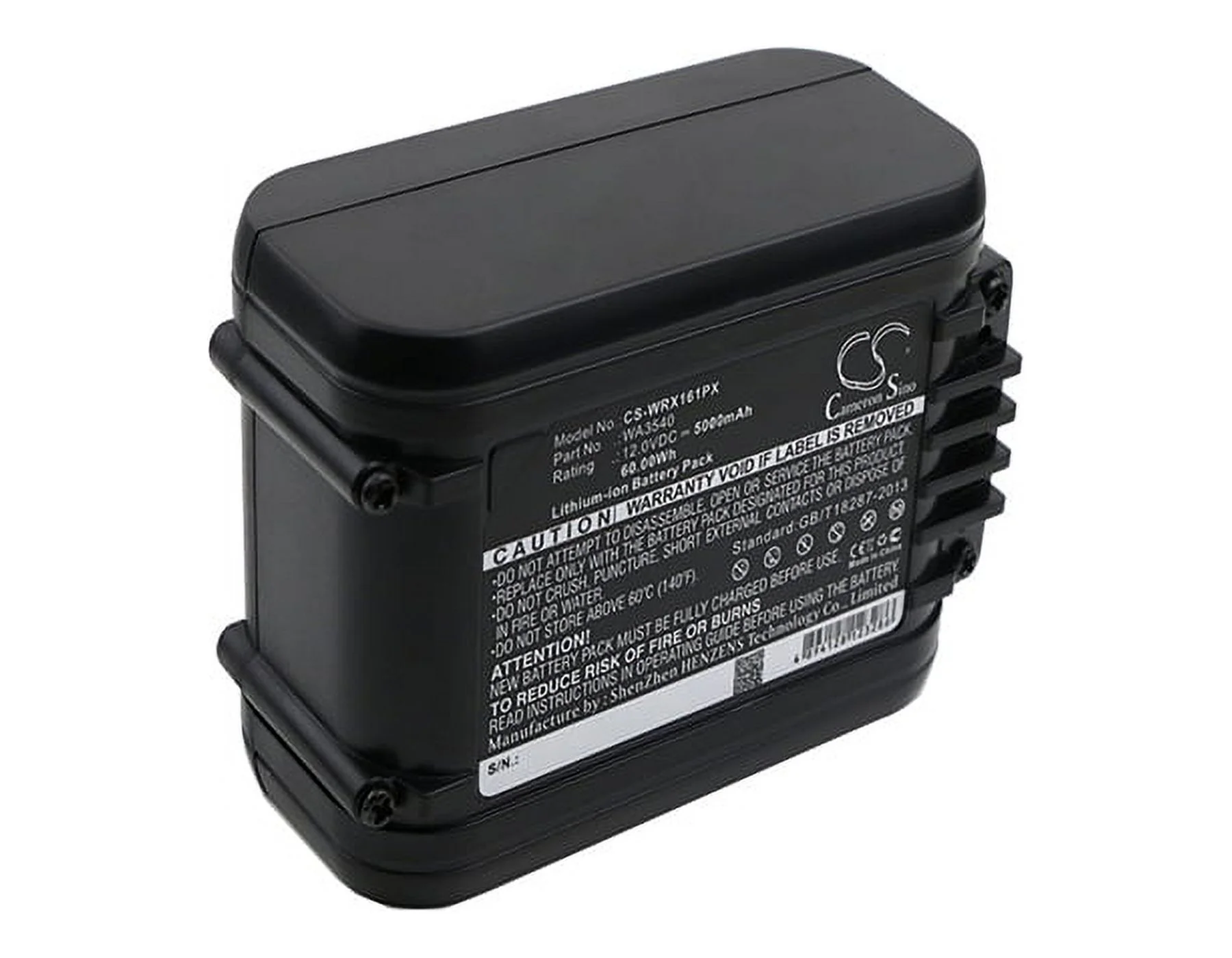WA3540 High Capacity Battery for Worx WU137, WU161, 5000mAh - sold by smavco