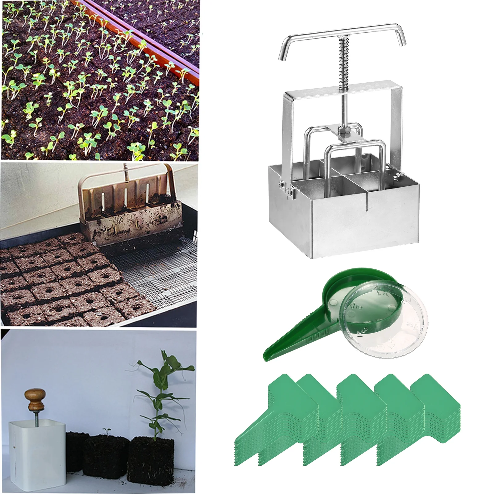 iron box,Tool With Dibbles Dibbers And Soil Blocker 2-inch Soil With Dibbles Dibbers Cousopo Hill Soil Anrio Maker With Handle Eryue Iron Box Iron Box Handheld With Handle Handheld Havou