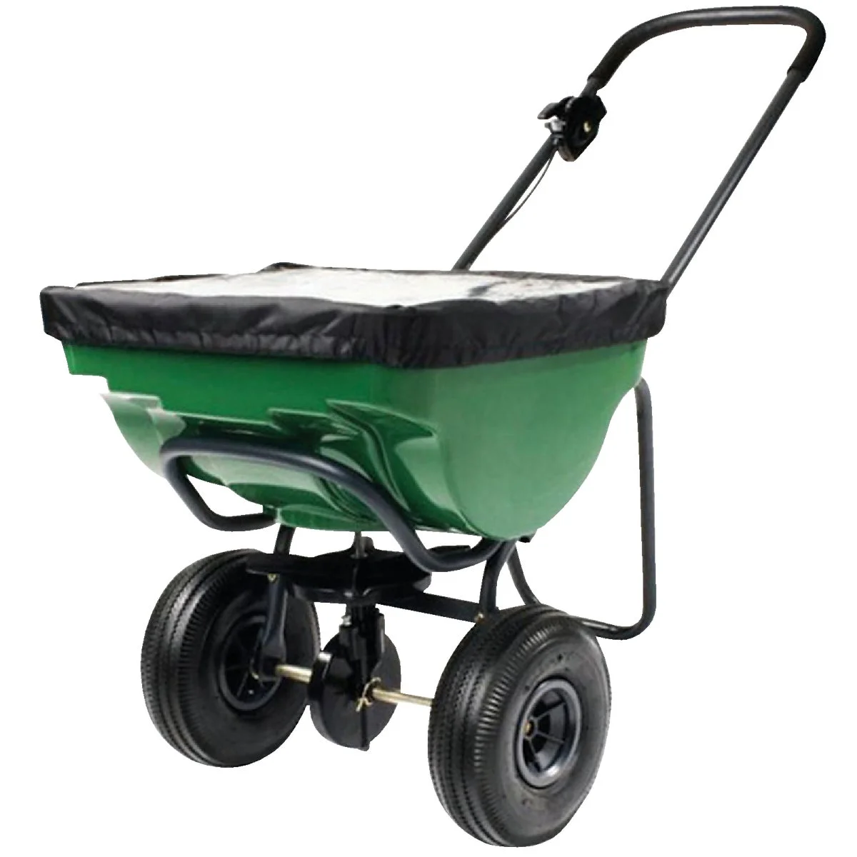 Precision 100 Lb. Broadcast Push Fertilizer Spreader with Cover SB4500PRCGY