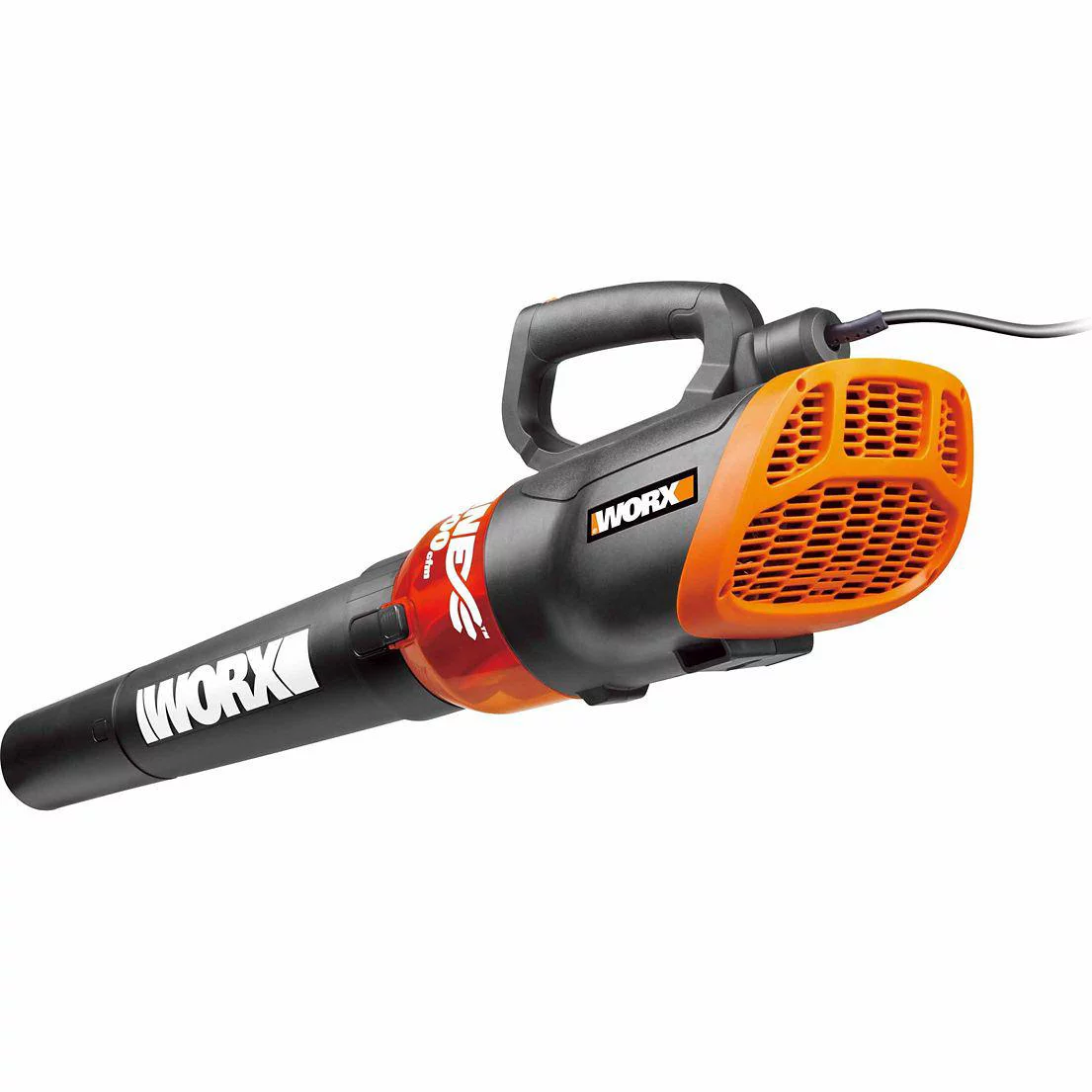 WORX Turbine 600 Electric Leaf Blower, 12A, 110 MPH, 600 CFM, Axial Fan, Variable Speed