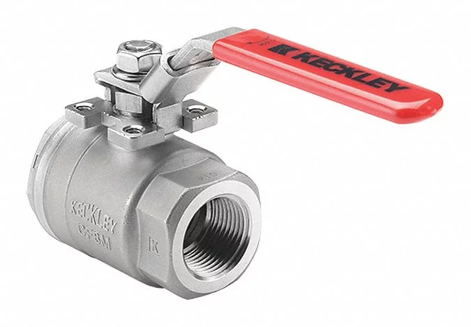Keckley Manual 2-Way Ball Valve,NPT,SS BVS2THFSSRGSL-025