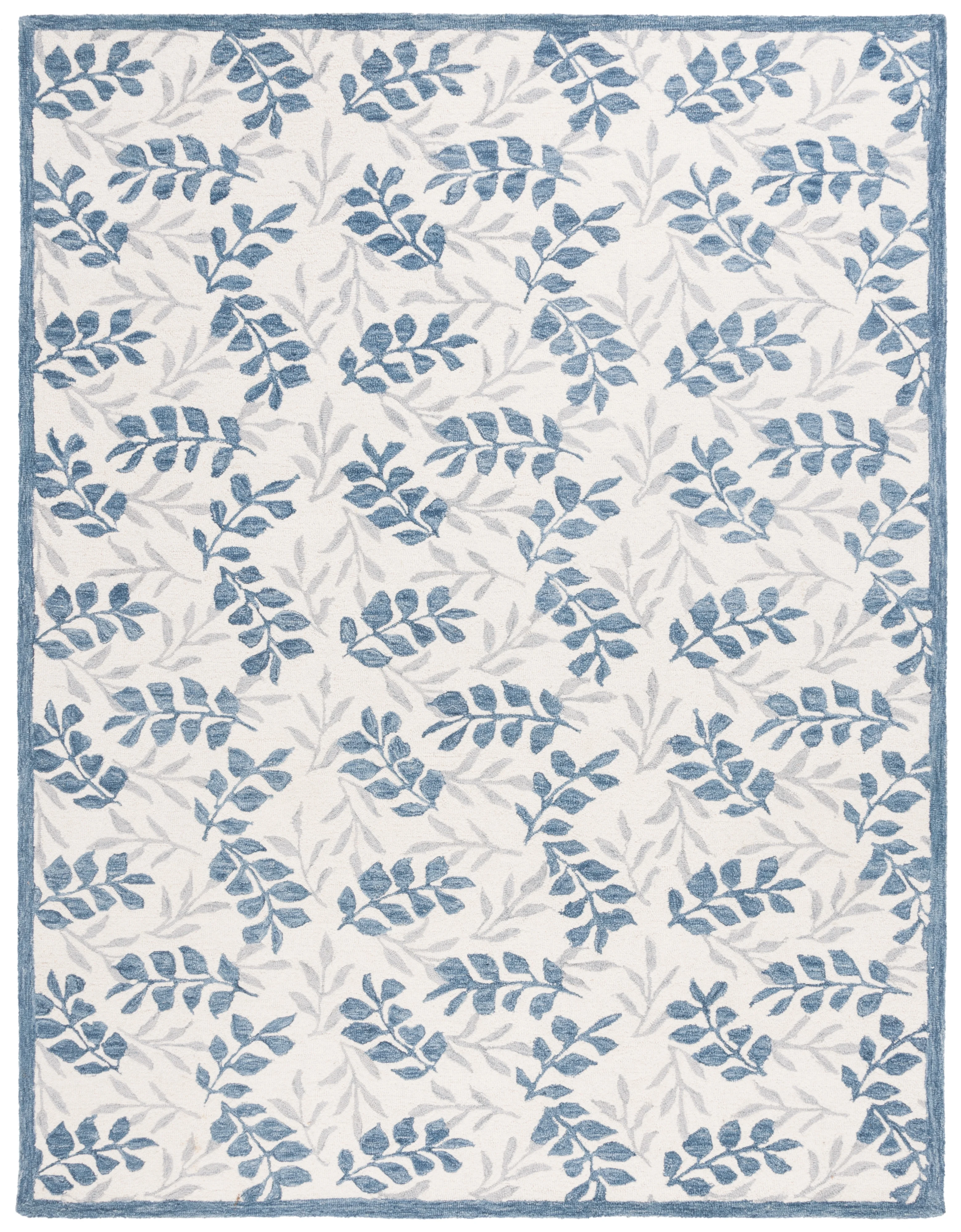 SAFAVIEH Martha Stewart Jardin Floral Area Rug, Ivory/Grey, 8' x 10'