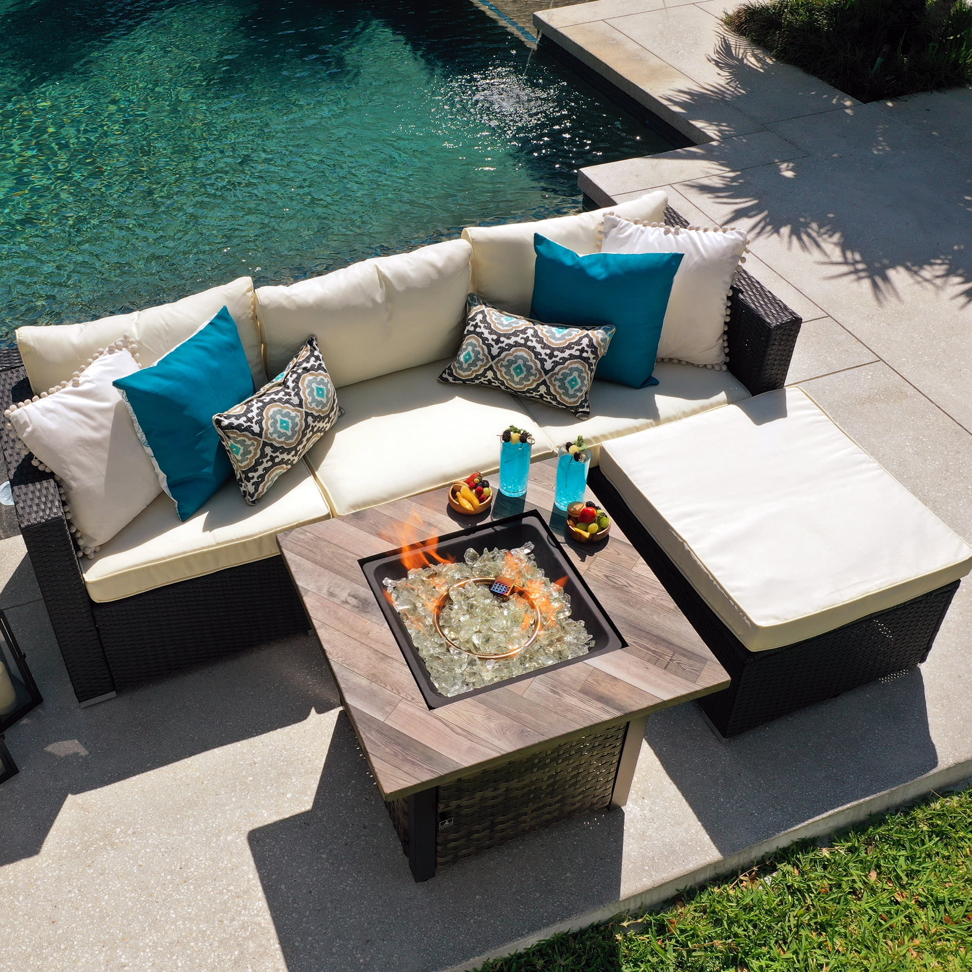 Endless Summer - The Quinn 30 Inch Square Gas Fire Table