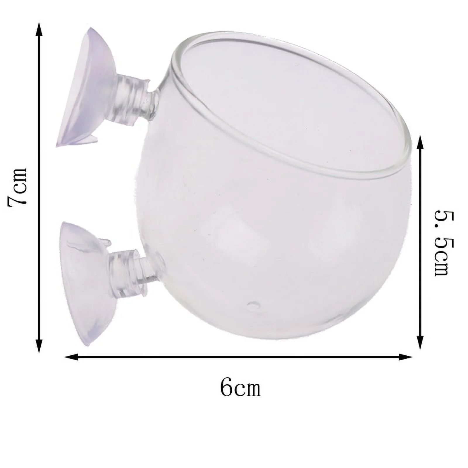 Fish Tank Mini Crystal Glass Pot Water Potted Aquatic Planting Cylinder Cup