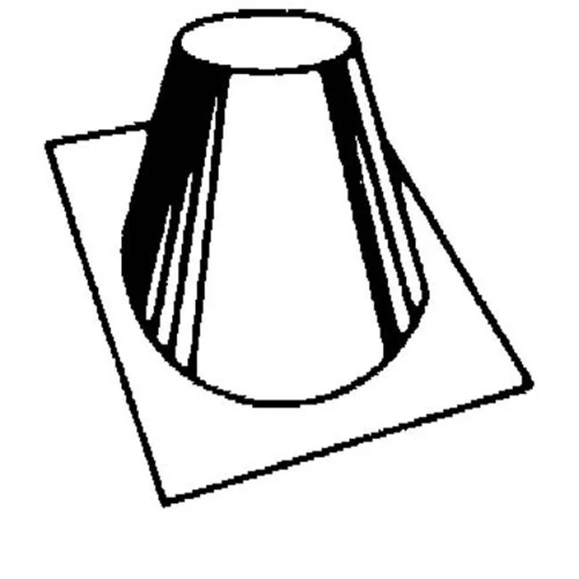 FMI V6F-10DM Roof Flashing 0-12 - 6-12 Pitch for 12 Inch Chimney Pipe  For Wood Fireplace