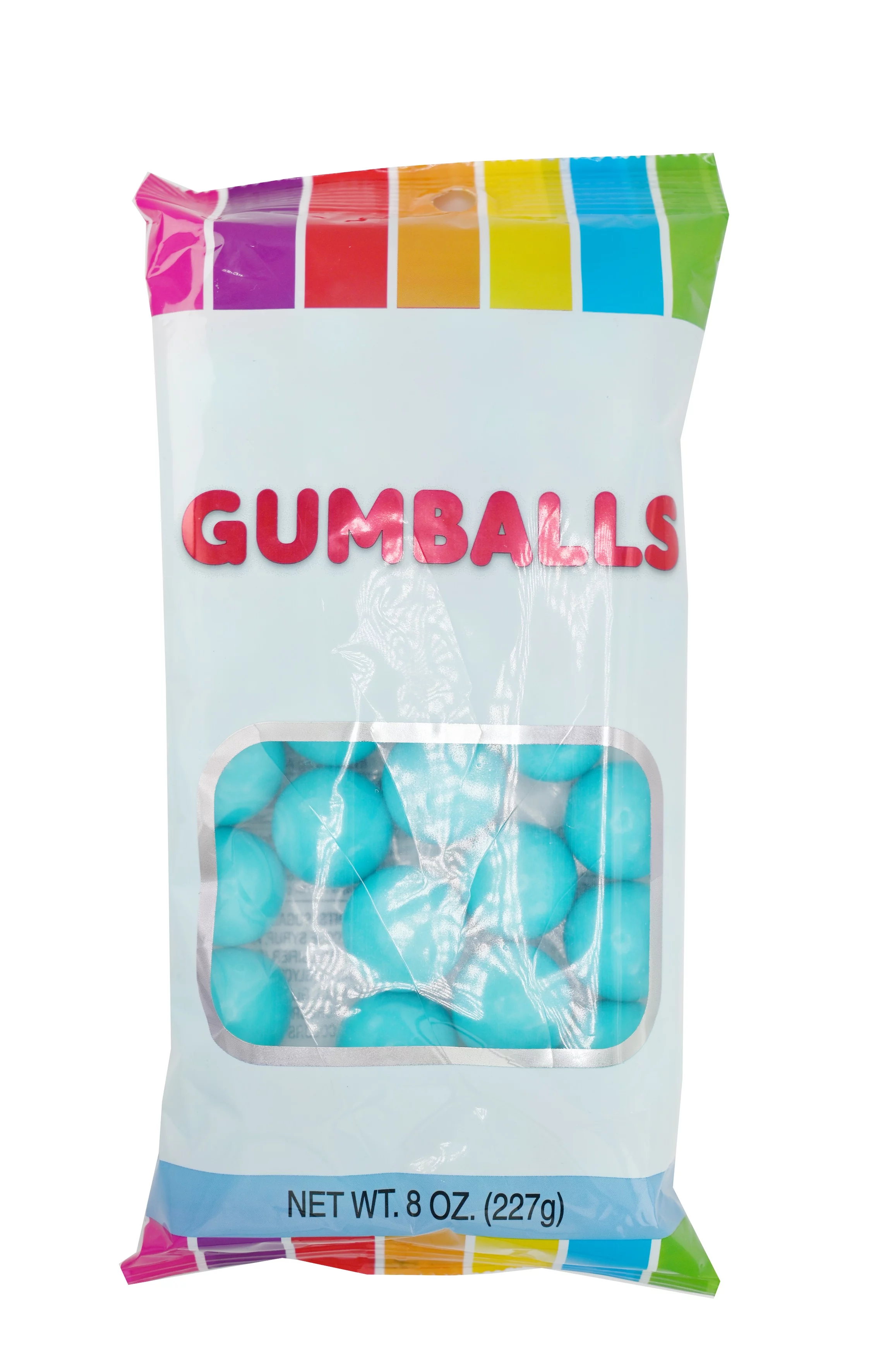 Hilco Blue Raspberry Gumballs, 8 oz Regular Size, Chewing Gum