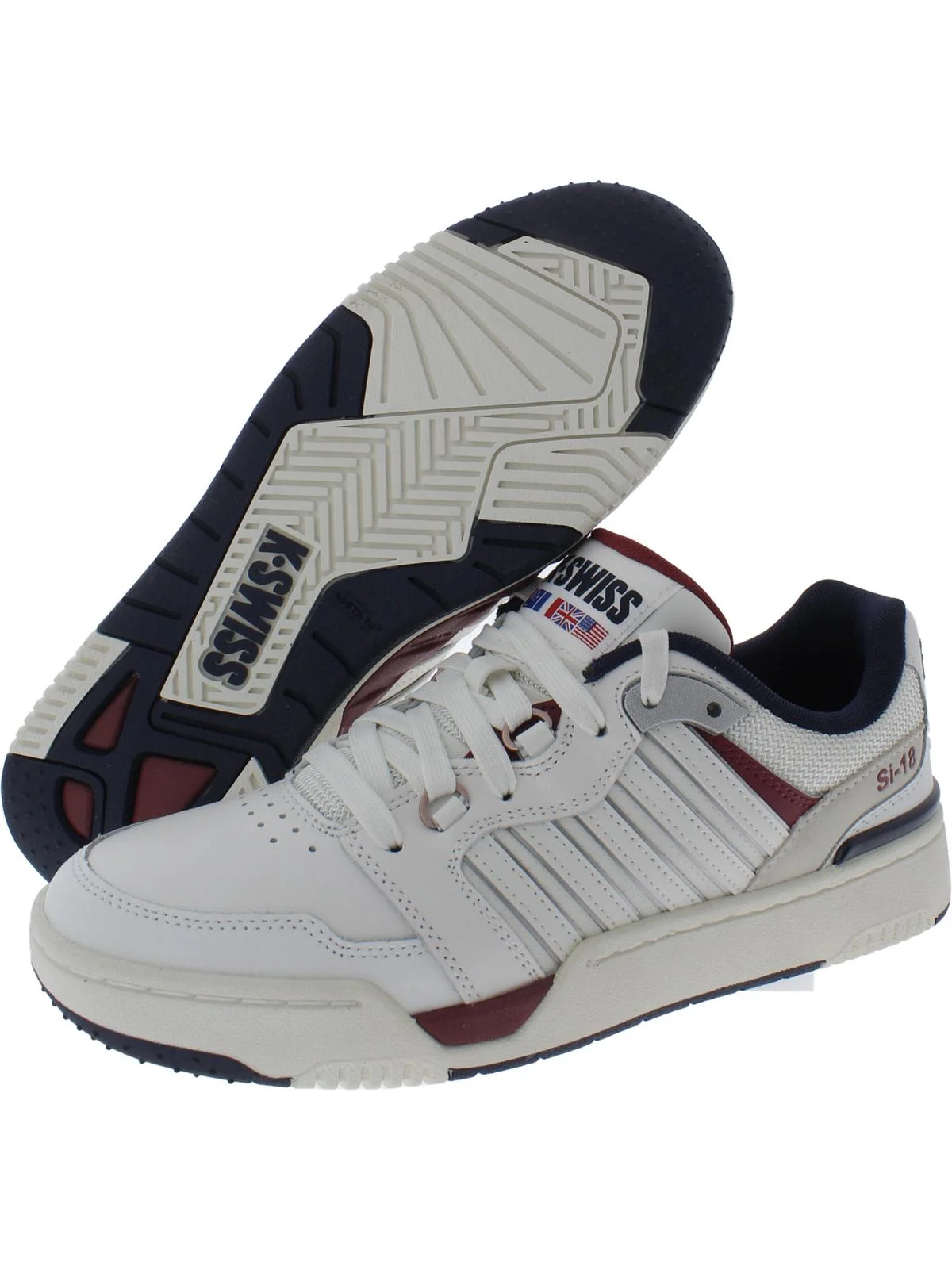 K-Swiss Mens SI-18 RIVAL Comfort Insole Manmade Casual And Fashion Sneakers