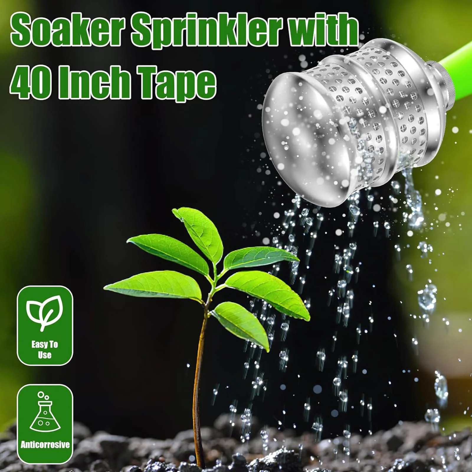Bubbler Sprinkler Heads 3/4 15 Thread Aluminum Diffuser Flood Nozzle With Tape Gentle Flow Metal Bubbler Sprinkler Head Gentle Garden Watering Soaker Sprinkler For Garden Yard