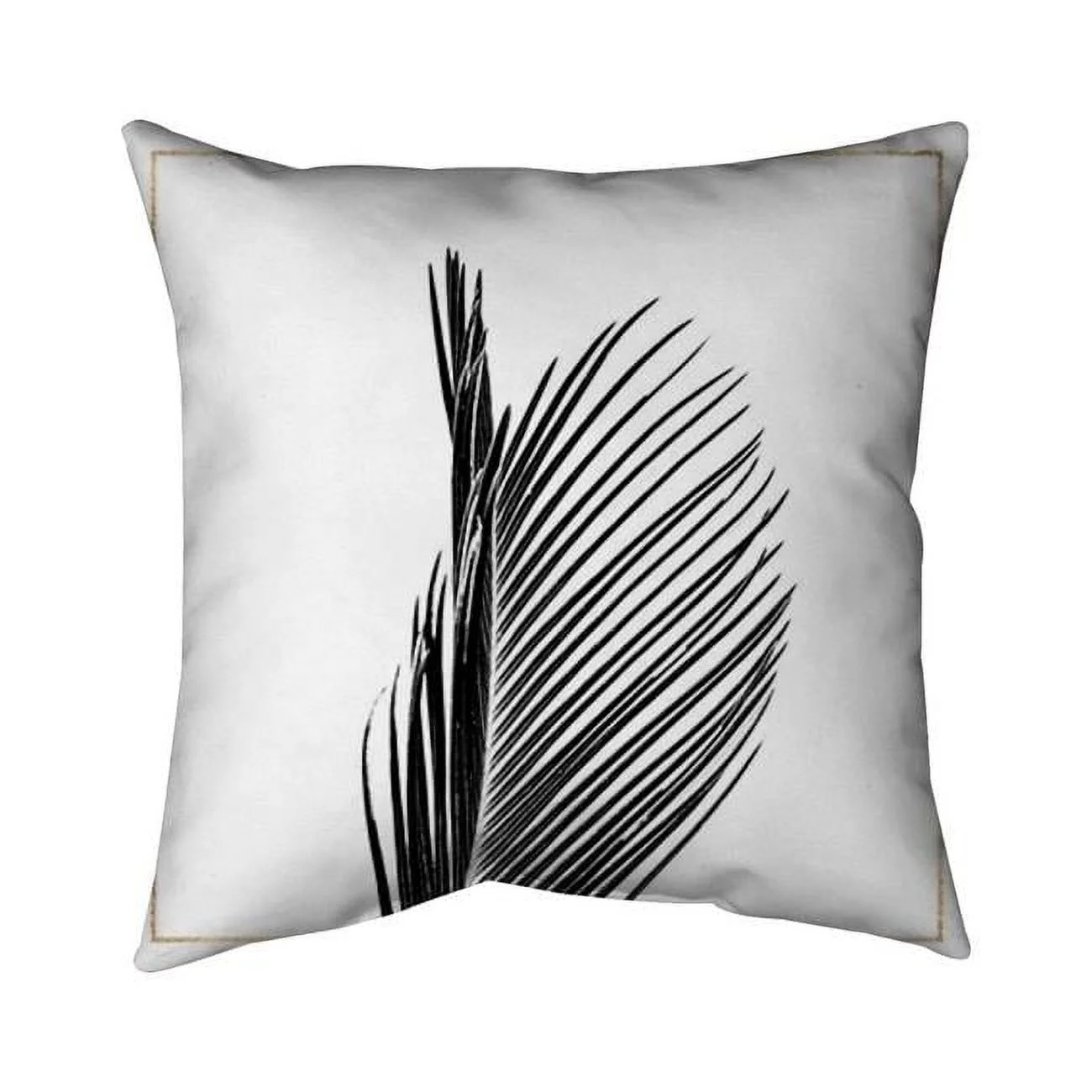 18 x 18 in. Areca Palm with Gold Line-Double Sided Print Indoor Pillow