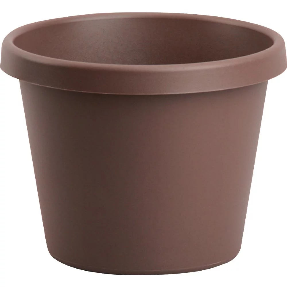 1PACK Bloem 8 In. Dia. Chocolate Poly Classic Flower Pot