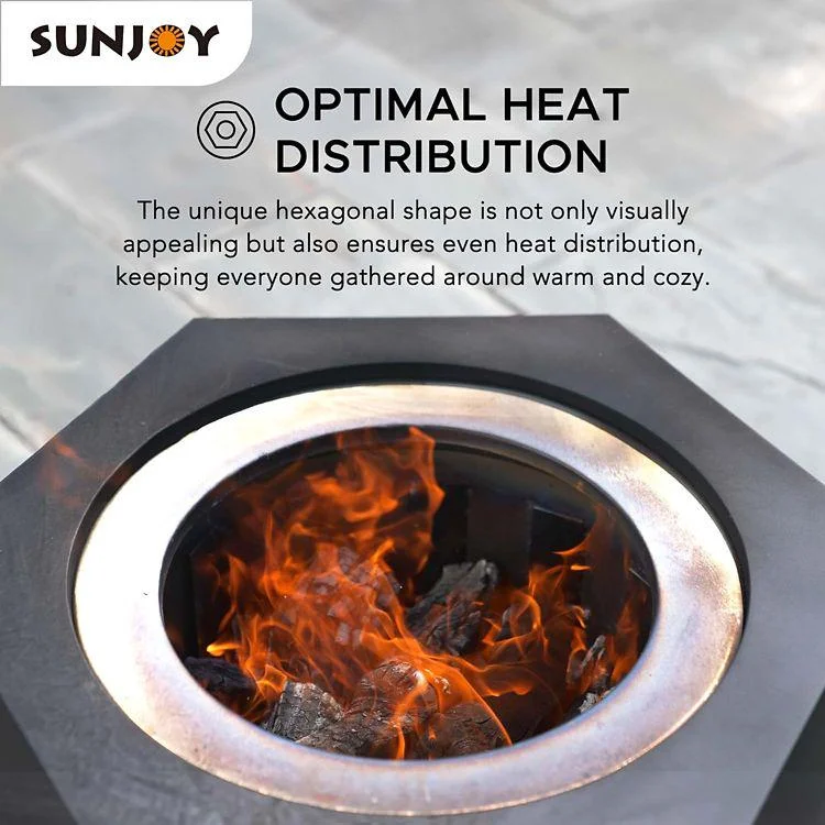 Sunjoy 26 in. Smokeless Fire Pit w/PVC Cover and Fire Poker