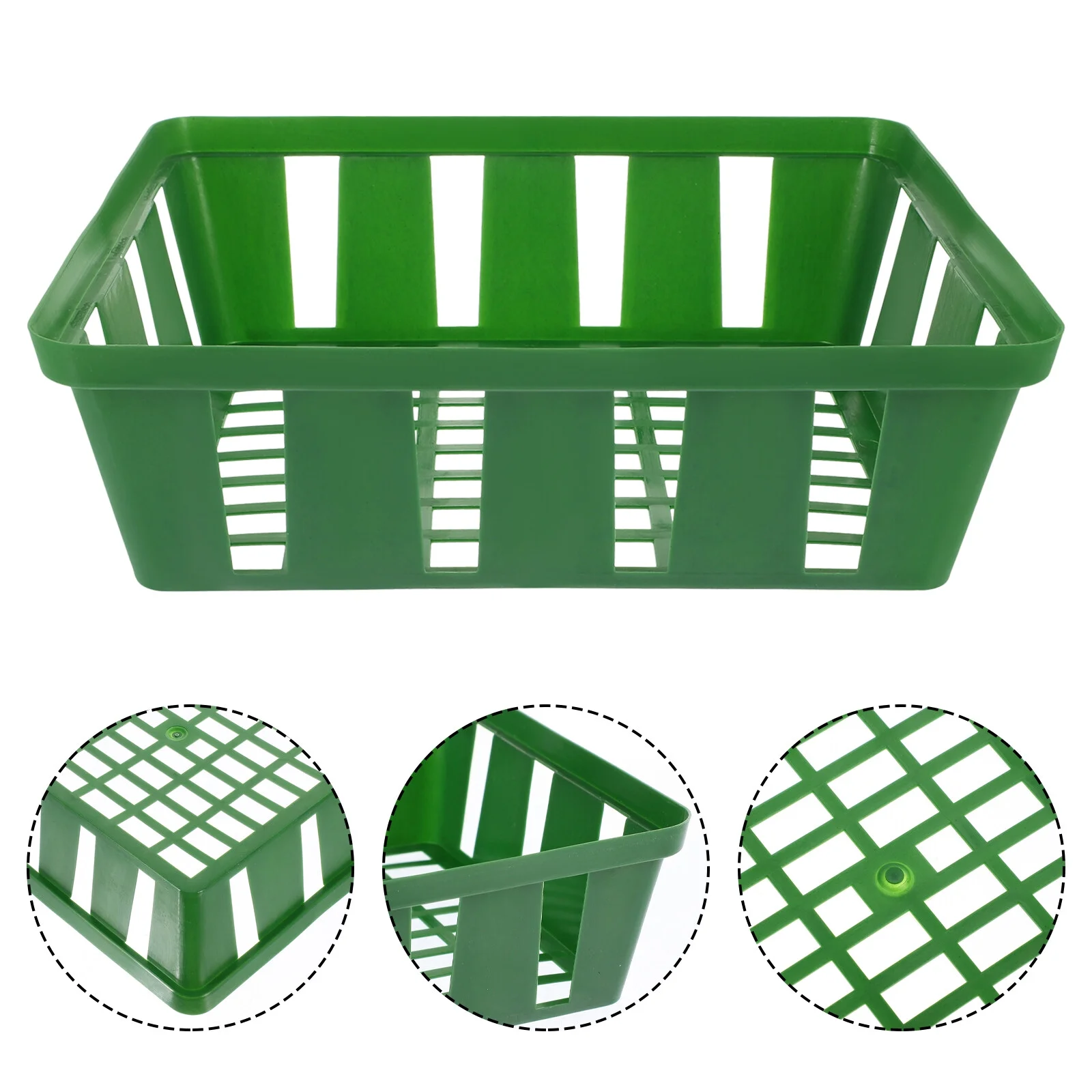 Jibingyi 3pcs Plastic Plant Baskets Planter Nursery Baskets Small Plastic Nursery Baskets