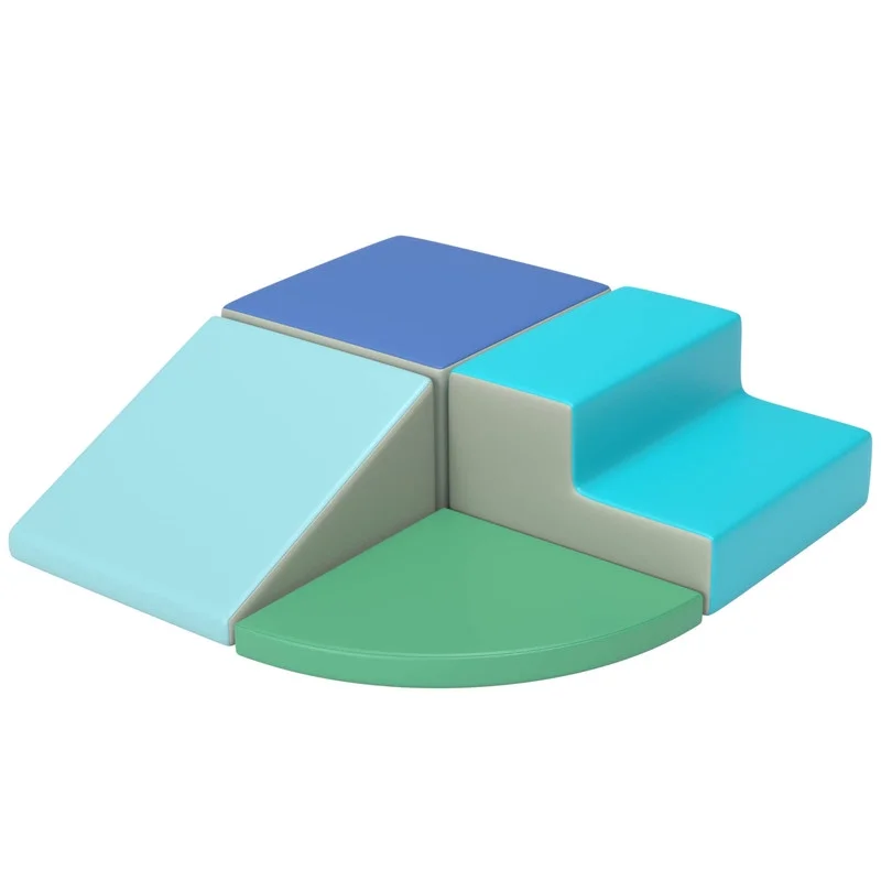 4 Pieces Kids Climbing Toys for Toddlers 1-3, Lightweight Couch Kids for Crawling and Sliding, Soft Play Equipment Foam Blocks Climber, Indoor Climb and Crawl Activity Play Set