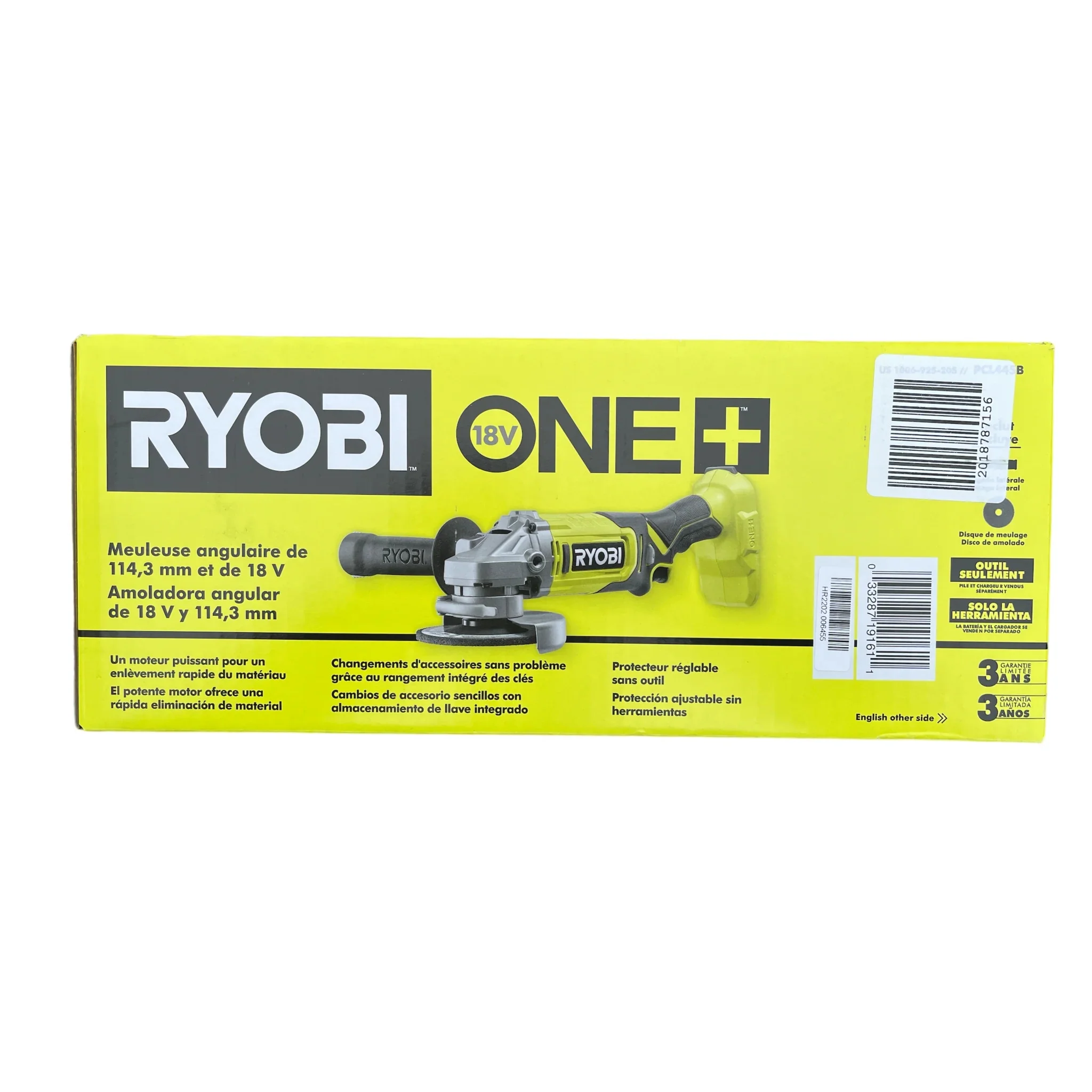RYOBI 18-Volt ONE+ Cordless 4-1/2 in. Angle Grinder (Tool Only)
