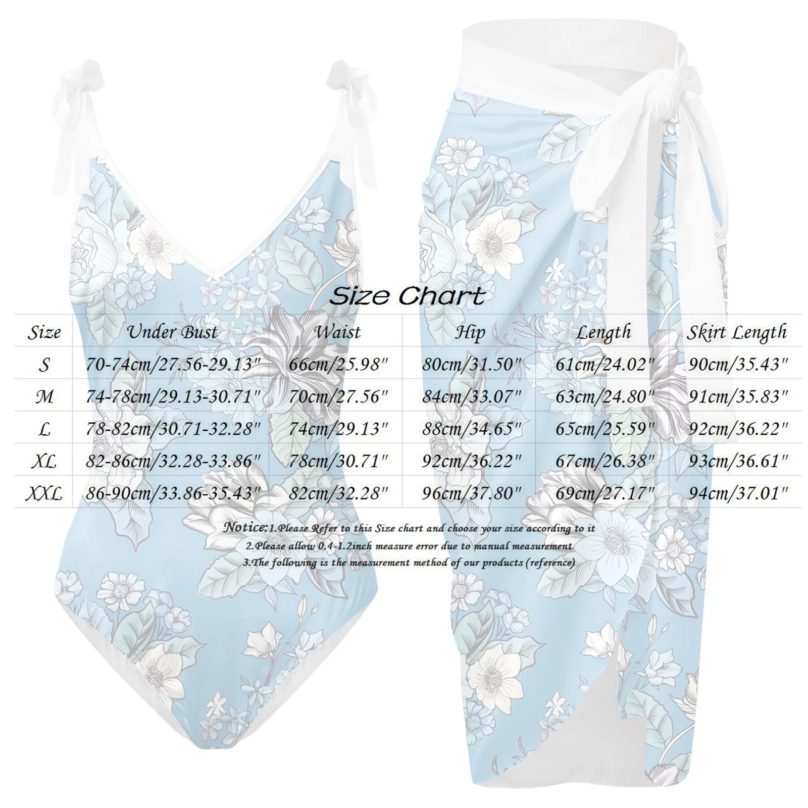 Autumn Cargo Skirt Womens V Neck Flower Printed Swimsuit Apron Skirt Bikini Sets Skirting Board Cleaner Mop