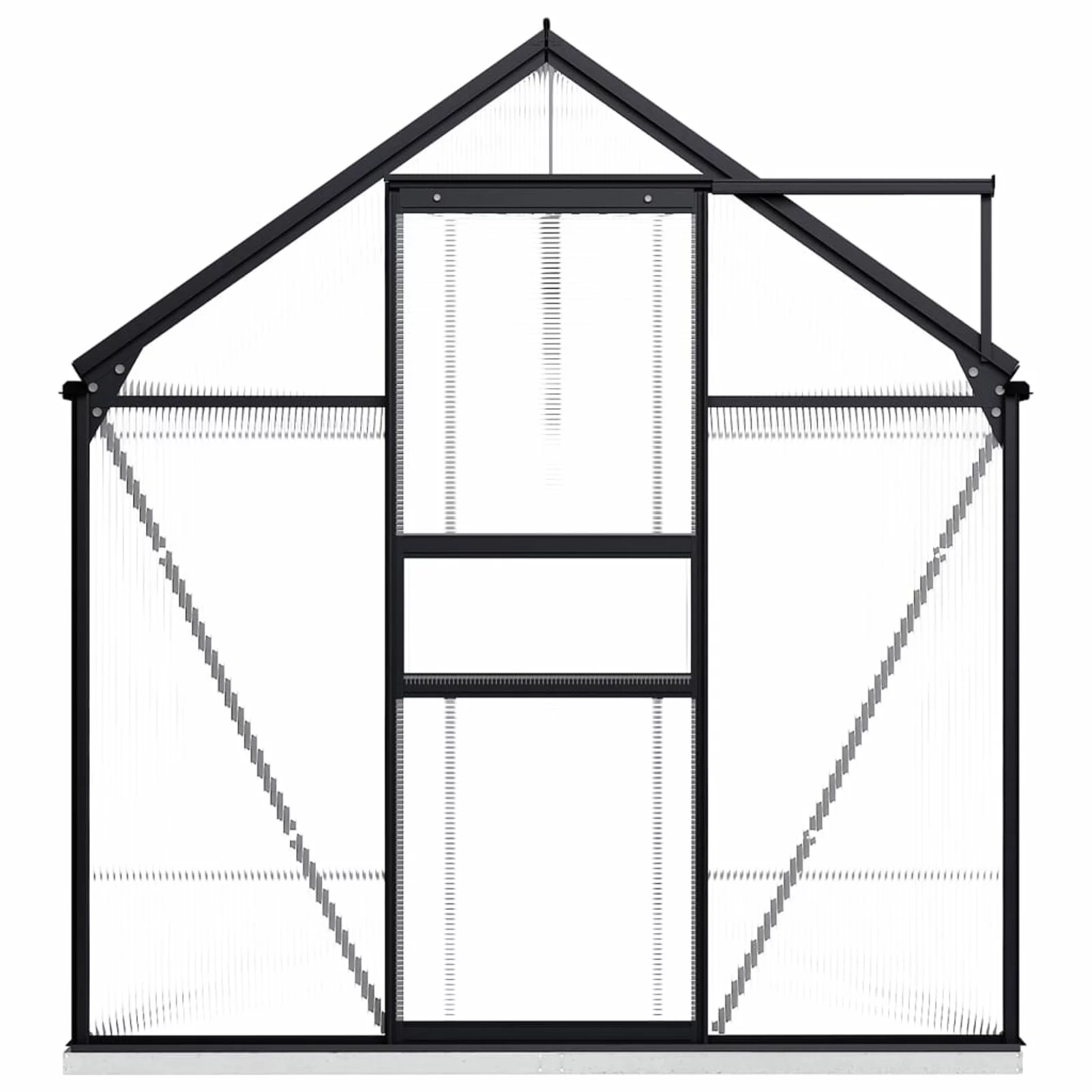 Aibecy Greenhouse with Base Frame Anthracite Aluminum 75.7 ft²