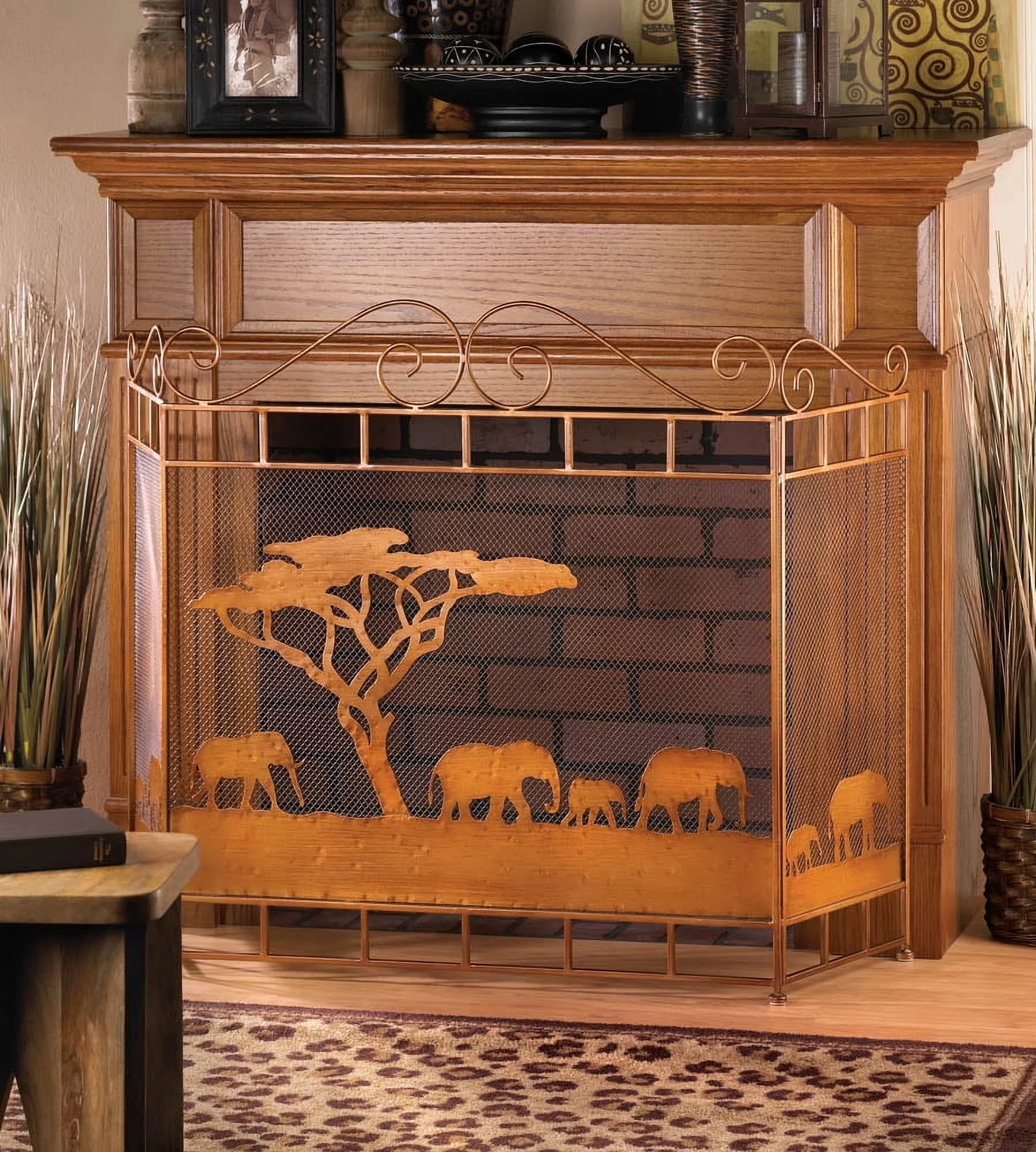 Eastwind Gifts 10016673 Wild Savannah Fireplace Screen