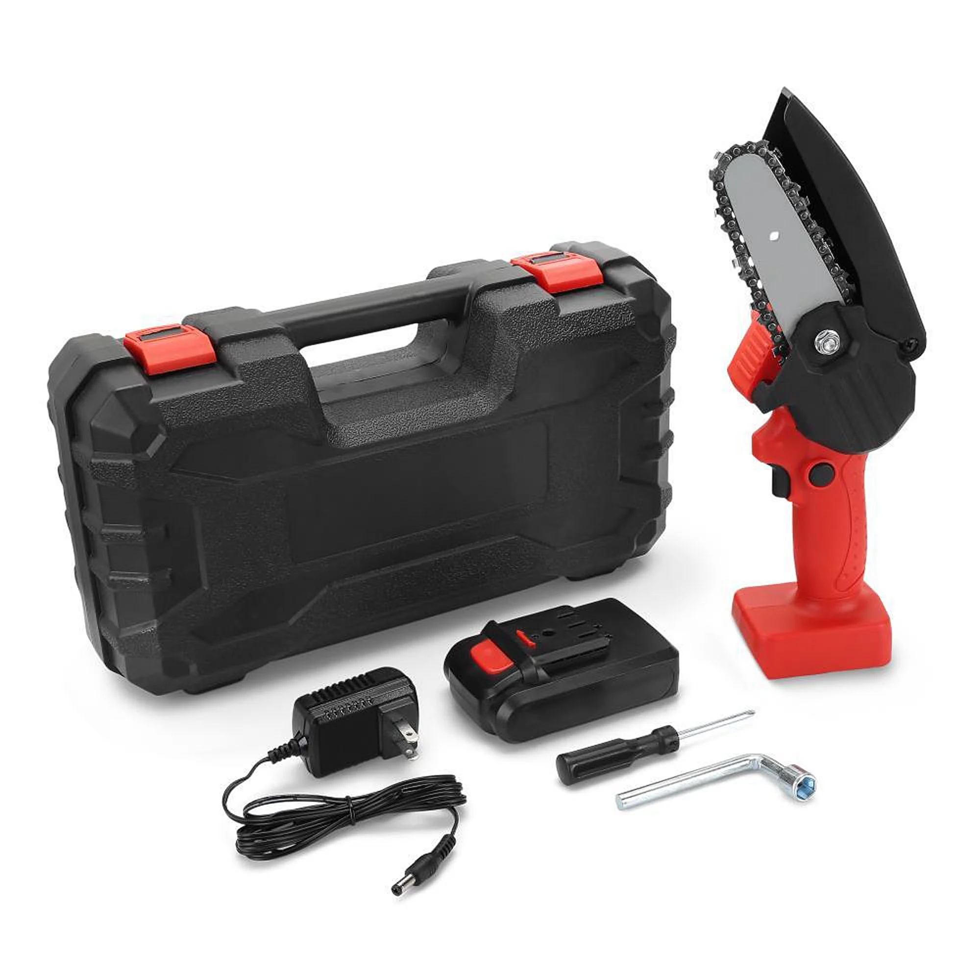 Ultimate Garden Tool: 2024 Upgraded 6-Inch Mini Chainsaw, Cordless with 21V Batteries for Easy Tree Maintenance