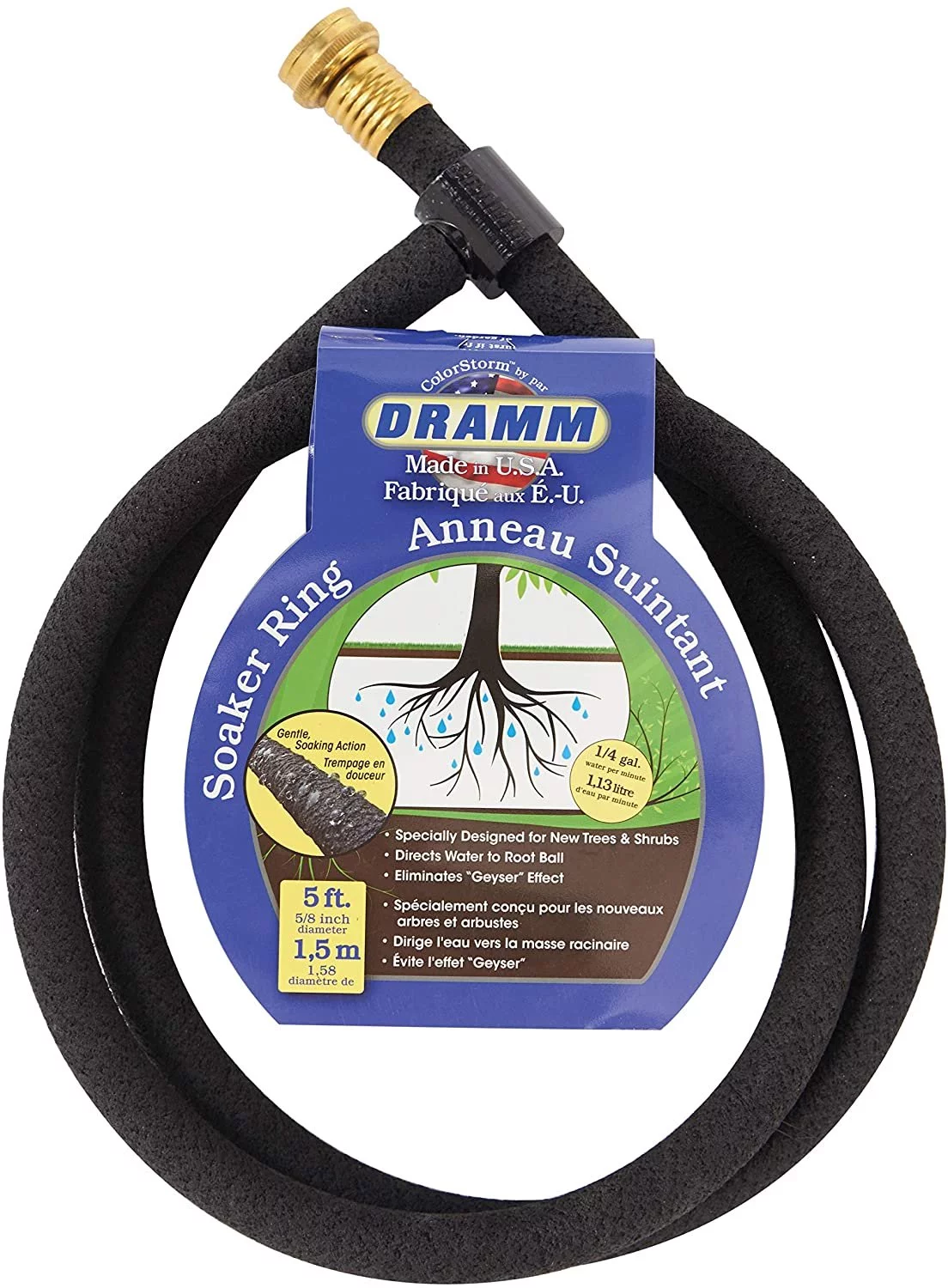 Dramm 17061 Ring Soaker Hose, 5 Foot, Black