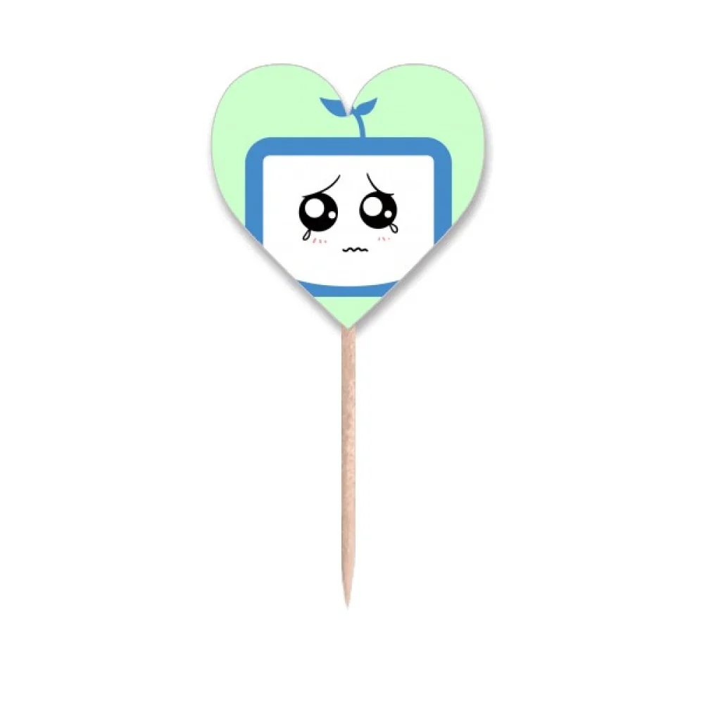 Saplings Injustice Small TV Face Original Toothpick Flags Heart Lable Cupcake Picks