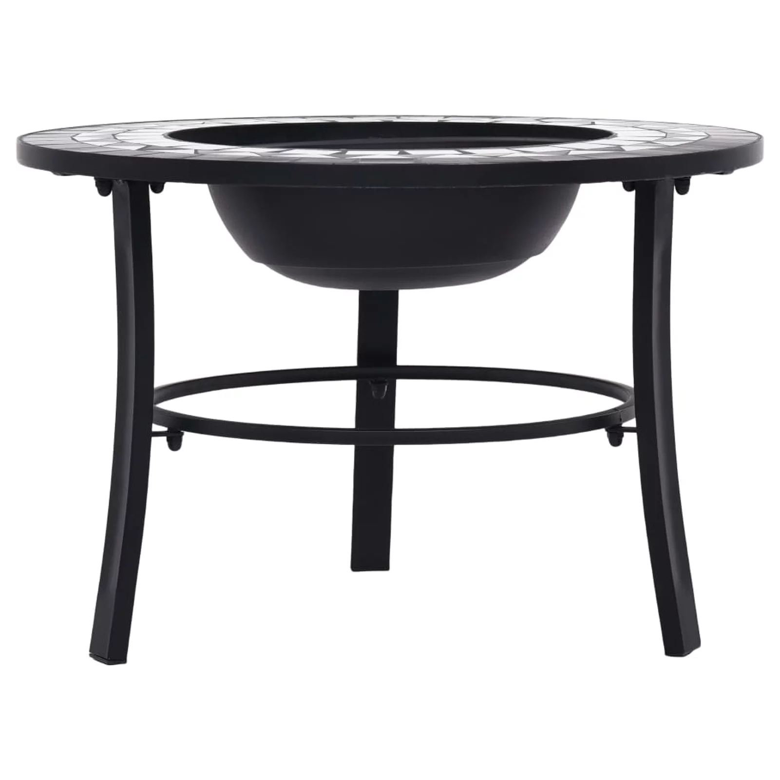 Suzicca Fire Pit Black and White 26.8
