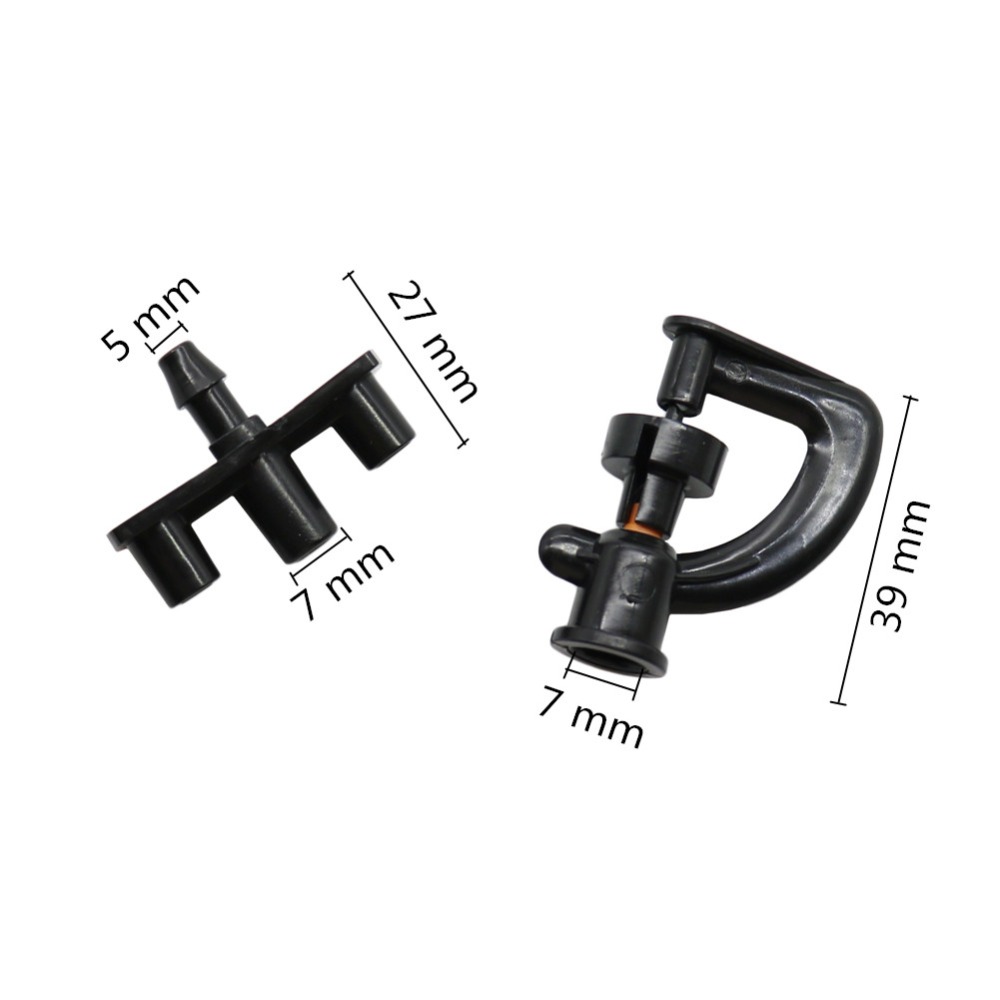 Refractive Rotating  Degree Micro-nozzles Automatic Atomizing Vortex Refraction Sprinklers Irrigation Garden Sprayers 100Pcs