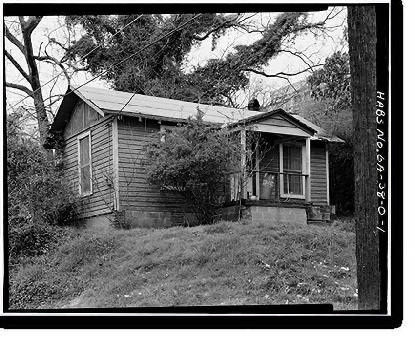 Historic Framed Print, 3344 Oak Valley Road (House), Atlanta, Fulton County, GA, 17-7/8