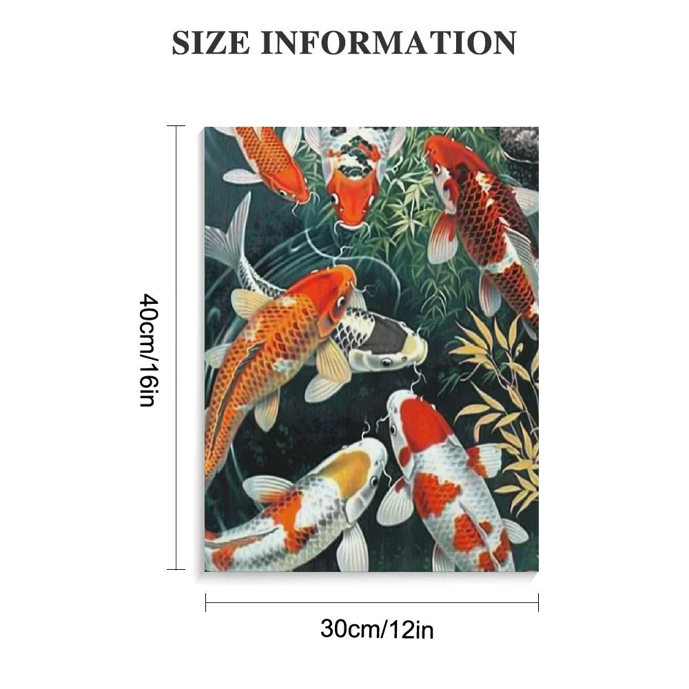 EastSmooth Fish Art, Fengshui Art, Koi And Lotus Pond, Original Koi Poster for Room Aesthetics Canvas Wall Art Poster And Print