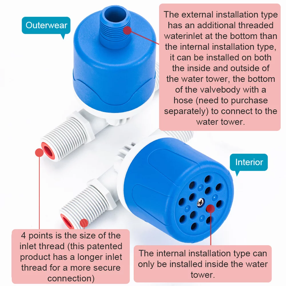 Dazzduo Valves,20mm DN15 Floatvalve Stopvalve Stainless Steel Floatvalve Water Tanks Watertower Float Ballvalve Tanks Watertower Float Water Tanks Watertower DN15 Floatvalve Water Floatvalve