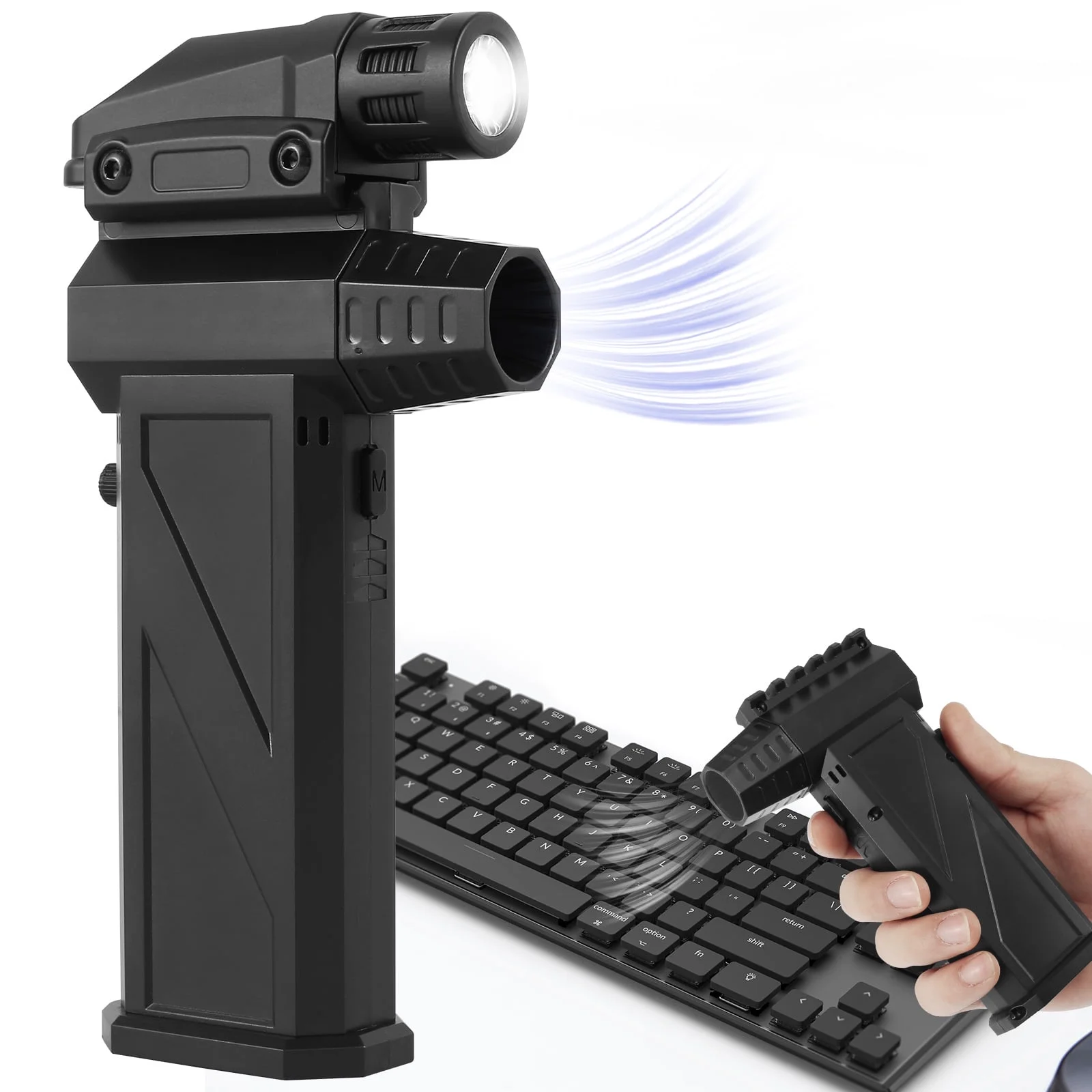 Mini Jet Dry Blower 140000RPM Portable Jet Fan Blower with Flashlight Adjustable Speed Jet Violent Fan 9000mAh Mini Air Blower for Sofa Pet Hair Keyboard