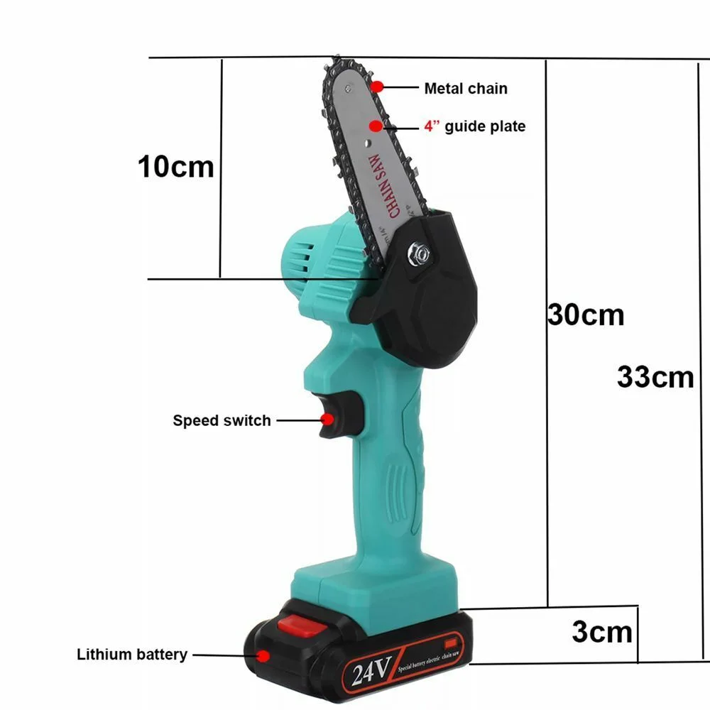 1500W Electric Chainsaw Cutter Pruner Tree Pruning Woodworking With 2Pcs Battery