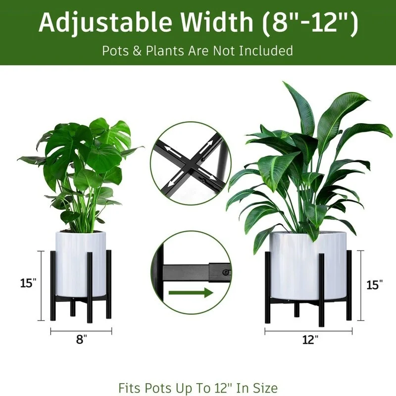 Plant Stand Holder Balcony Fits 8-12 INCH Pots