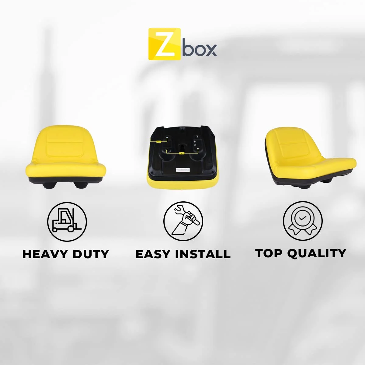 Lawn Mower Seat # GY20495 - Fits John Deere LA100, L100, L105, L108, L107, L110, X110, 102, 105, 125 - Replaces A-B1GY20495, A-GY20495, AUC11475, B1GY20495, GY20495, GY20495-A and GY21209