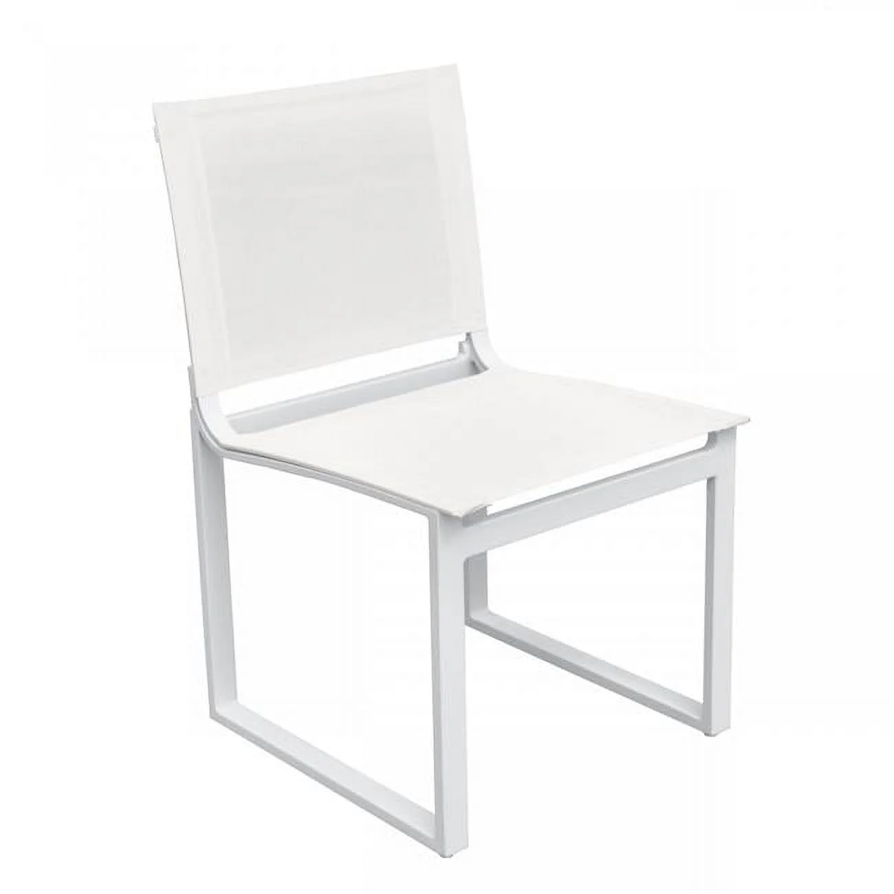 HomeRoots 482874 20 in. White Metal Dining Chair - Set of 2