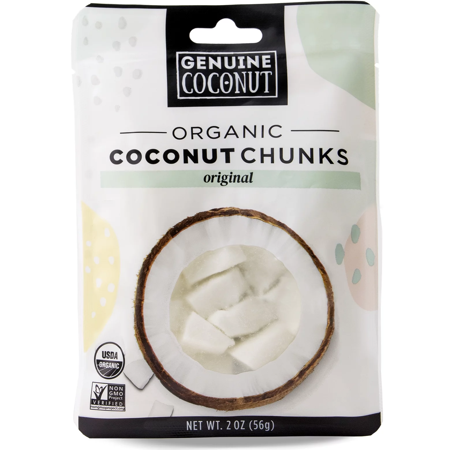 Genuine Coconut Organic Coconut Chunks, Original, 2 oz