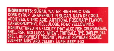 Grapefruit Puree with NATA DE COCO