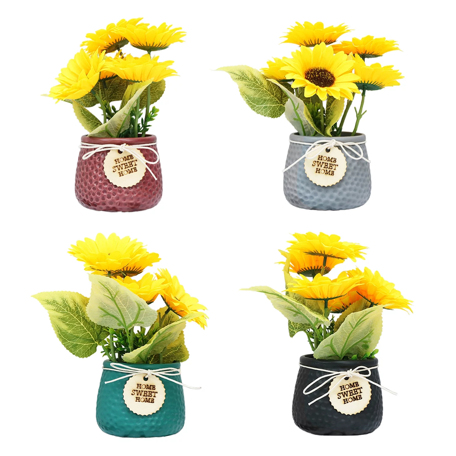 American sunflower simulation flower ceramic pot