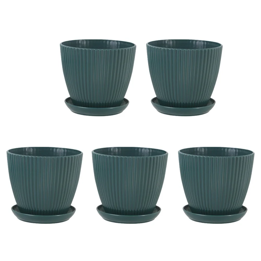 Minimalist Design 6-Inch Plastic Flower Pots - Ideal for Indoor and Outdoor Use