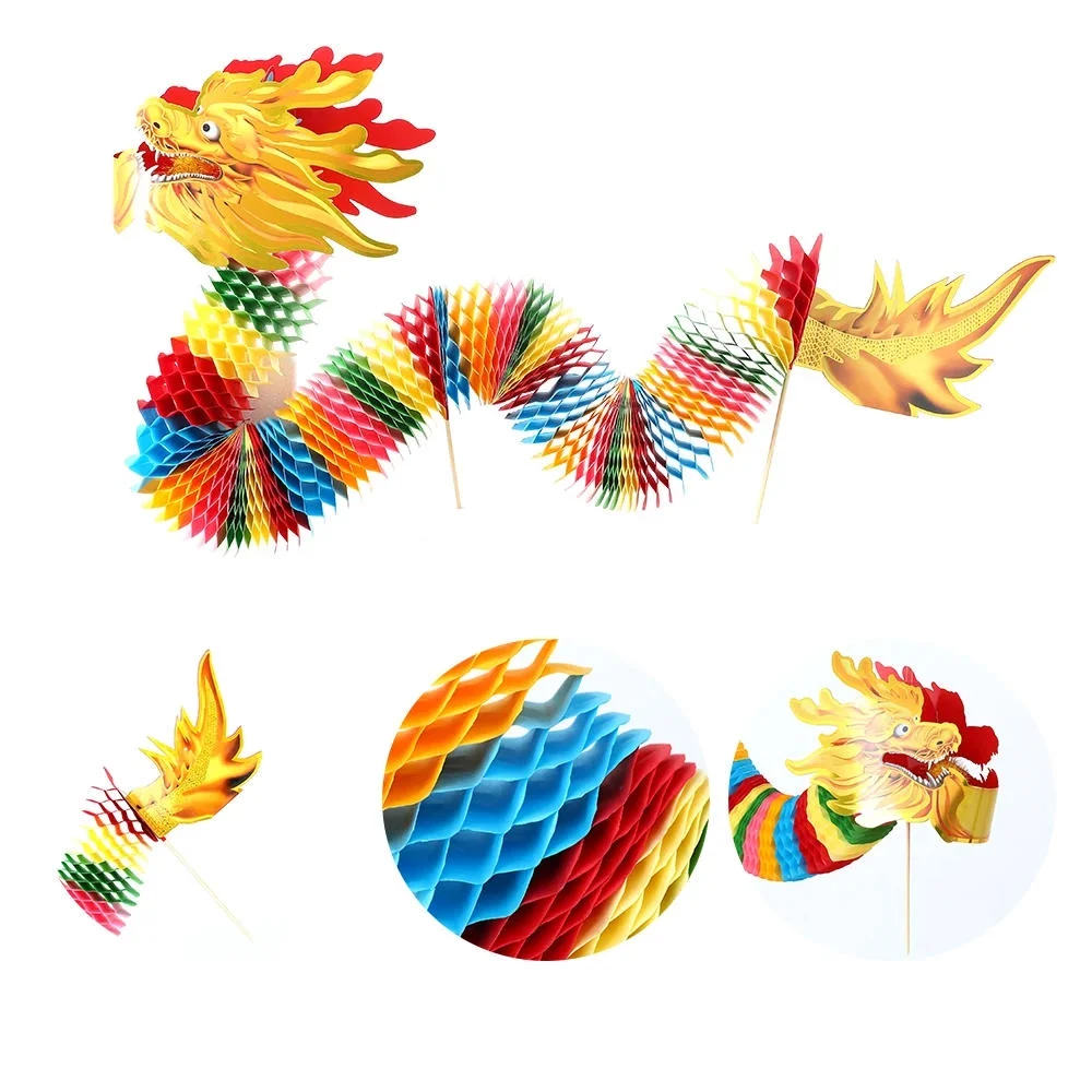 Chinese Dragon Year New Lantern Festival Paper Hanging Decor Spring Festival Mall Yard Lanterns Party Ornaments Red 3D Decor