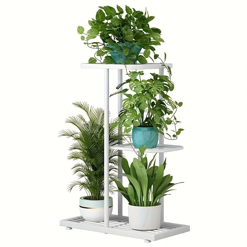 Plant rack 3-layer indoor metal flower rack suitable for multi-plant corner high flower rack suitable for courtyard garden living room balcony bedroom