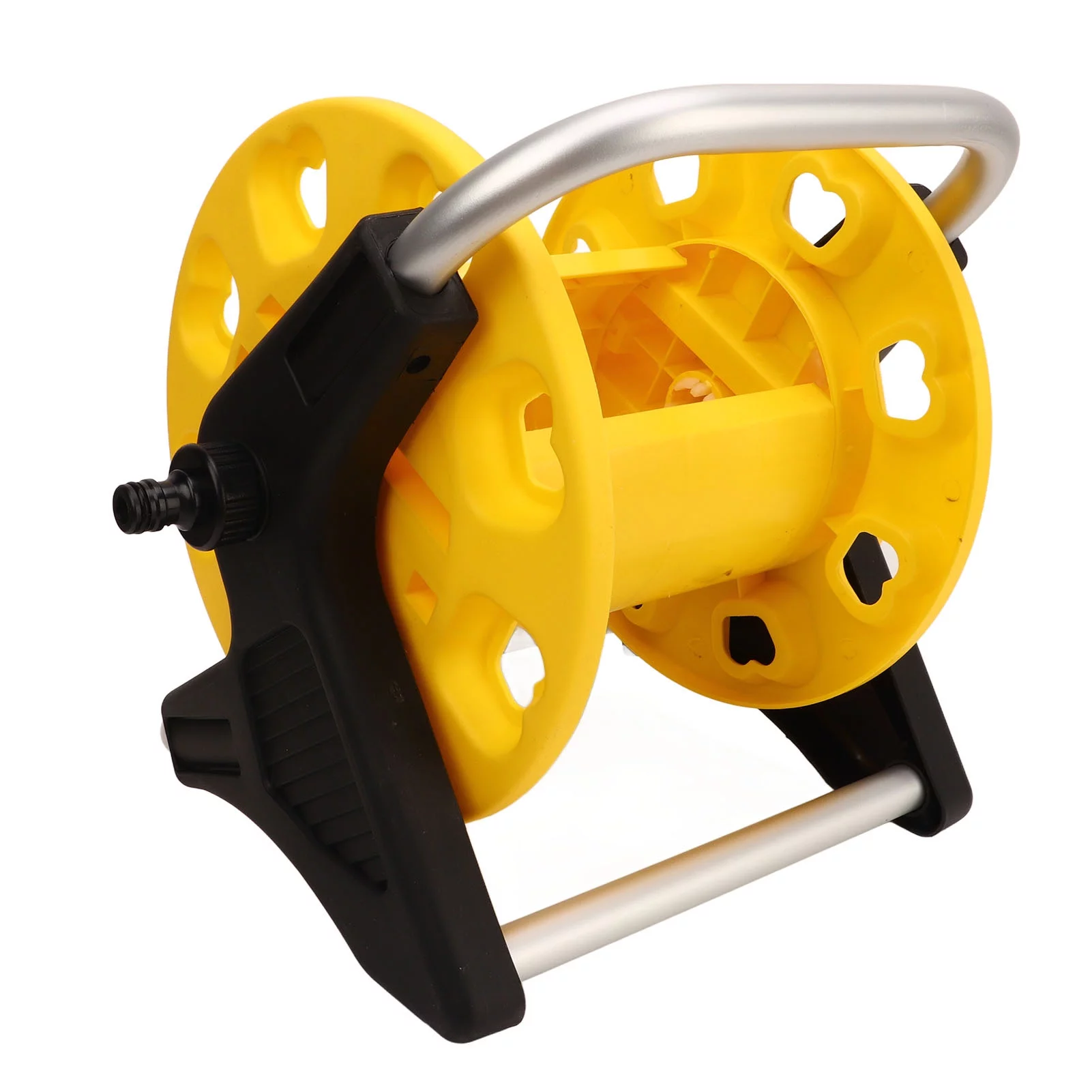 Goldmeet Garden Hose Reel Cart Yellow Hose Reel Cart Water Hose Cart Holds 30m Of Water Pipe