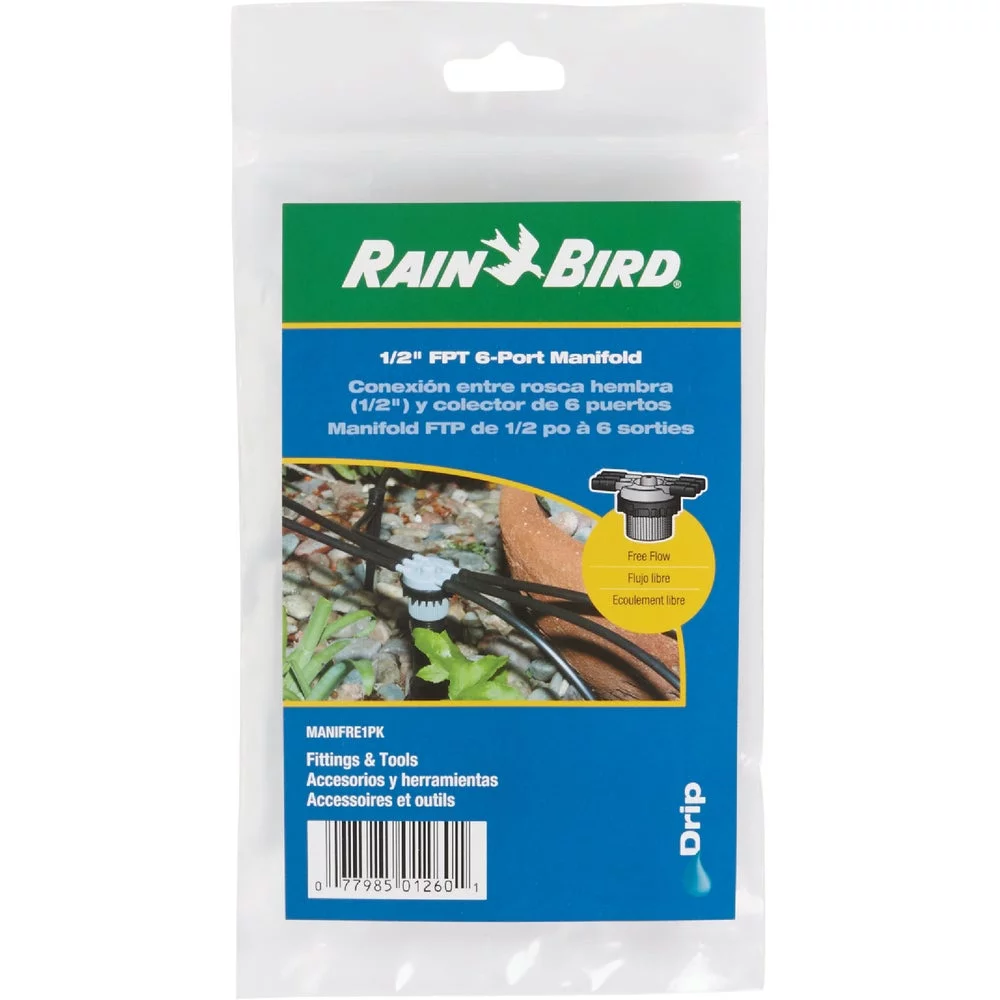 Rain Bird 6-Port Free Flow Manifold MANIFRE6S MANIFRE6S 704539