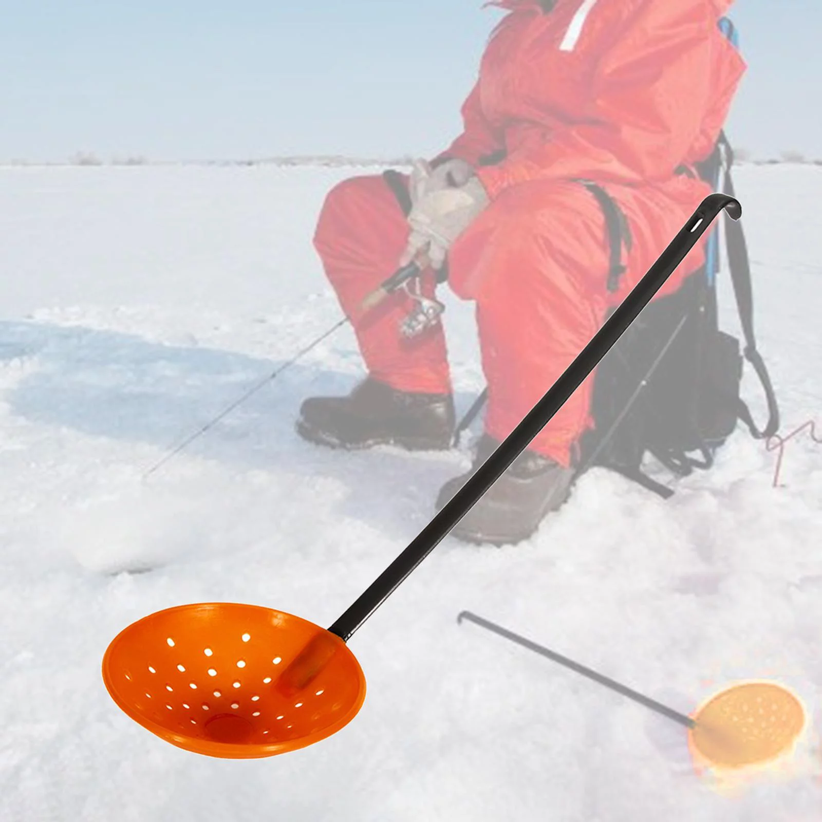 Lightweight Ice Fishing Scooper, Slush, design of hook Fishing red