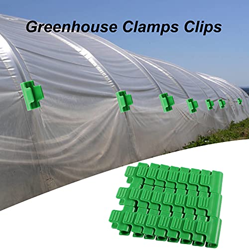 Greenhouse Clamps Shed Film Row Cover Shading Netting Tunnel Hoop Clips Plant Stakes Plastic Pipe Clamps for Outer Diameter 11mm for Frame Shelters Season Plant Extension Support 48Pcs